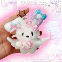 Anime NEEDY GIRL OVERDOSE Guard Keychain Cosplay Plush Pendant Keyrings Props Accessories Key Chains Fans Christmas Gifts