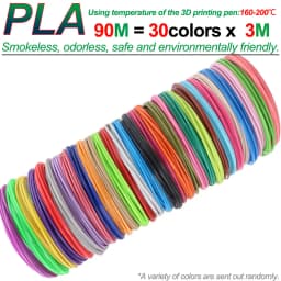 PLA Colored Odorless Safety 3D Pen Filament Diameter 1.75mm 20 Colors For 3D Printing Pen Kids Birthday Creative Christmas Gift