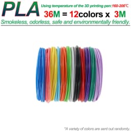 PLA Colored Odorless Safety 3D Pen Filament Diameter 1.75mm 20 Colors For 3D Printing Pen Kids Birthday Creative Christmas Gift