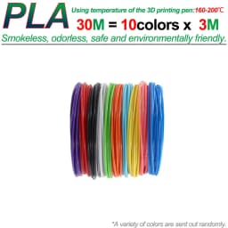 PLA Colored Odorless Safety 3D Pen Filament Diameter 1.75mm 20 Colors For 3D Printing Pen Kids Birthday Creative Christmas Gift