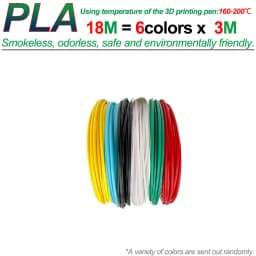 PLA Colored Odorless Safety 3D Pen Filament Diameter 1.75mm 20 Colors For 3D Printing Pen Kids Birthday Creative Christmas Gift