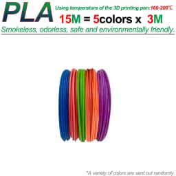 PLA Colored Odorless Safety 3D Pen Filament Diameter 1.75mm 20 Colors For 3D Printing Pen Kids Birthday Creative Christmas Gift