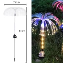 Outdoor Waterproof Yard Christmas Pathway Lawn Wedding Party Decoration Solar Power Flowers Lamp Solar Jellyfish Garden Lights
