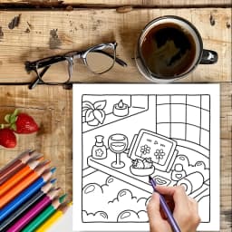 28 Pages Love Style Coloring Book for Adult | Colouring Book, Drawing Supplies for Christmas, Thanksgiving