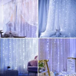 USB Christmas LED Curtain Lights, Indoor Fairy Curtain Lights, Suitable for Bedroom, Background Windows, Holiday Lighting