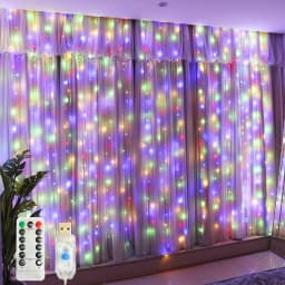 USB Christmas LED Curtain Lights, Indoor Fairy Curtain Lights, Suitable for Bedroom, Background Windows, Holiday Lighting