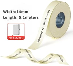 NIIMBOT N1/B18 Satin Ribbon Label/Special Carbon Ribbon for Birthday Gift Wedding Blessing Merry Christmas Party Flower decorate
