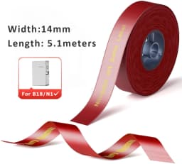 NIIMBOT N1/B18 Satin Ribbon Label/Special Carbon Ribbon for Birthday Gift Wedding Blessing Merry Christmas Party Flower decorate