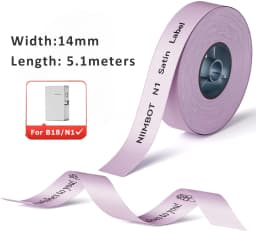 NIIMBOT N1/B18 Satin Ribbon Label/Special Carbon Ribbon for Birthday Gift Wedding Blessing Merry Christmas Party Flower decorate