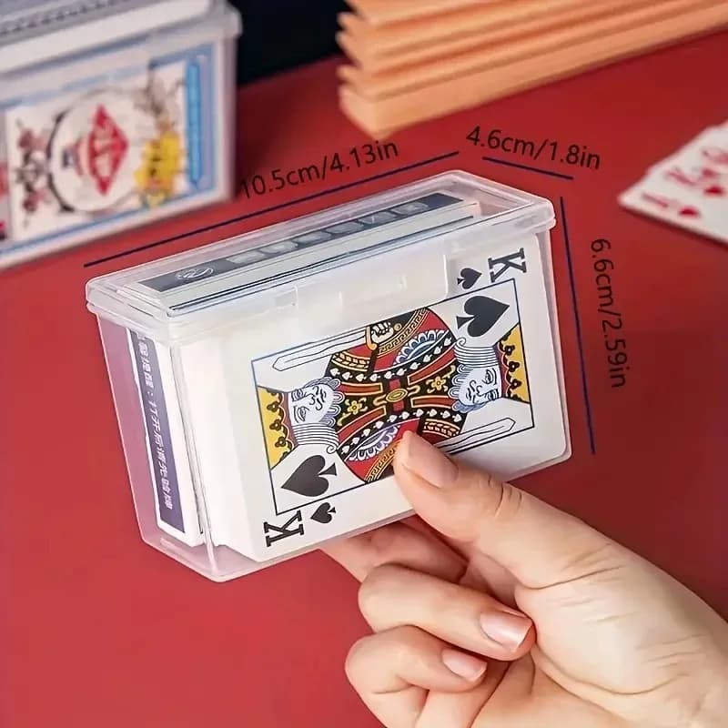 1/2pcs Playing Card Box, Clear Deck Case, Two Poker Images Can Be Placed (NO Cards) Christmas, Halloween, Thanksgiving Gift Part