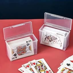 1/2pcs Playing Card Box, Clear Deck Case, Two Poker Images Can Be Placed (NO Cards) Christmas, Halloween, Thanksgiving Gift Part