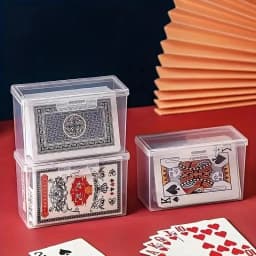 1/2pcs Playing Card Box, Clear Deck Case, Two Poker Images Can Be Placed (NO Cards) Christmas, Halloween, Thanksgiving Gift Part