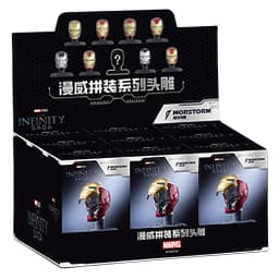 MORSTORM Tony Stark Iron Man Helmet MK7 MK15 MK46 MK85 MK42 MK21 MK 16 Anime Figure Model Assembly Toys Blind Box Christmas Gift