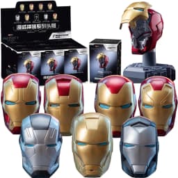 MORSTORM Tony Stark Iron Man Helmet MK7 MK15 MK46 MK85 MK42 MK21 MK 16 Anime Figure Model Assembly Toys Blind Box Christmas Gift