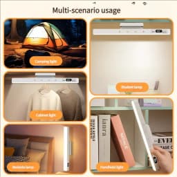 Smart Touch Table Lamp Magnetic Desk Lamp Bulit-in 2000mAh Battery for Reading Cabinet Mirror Bedside Rechargeable Night Lights