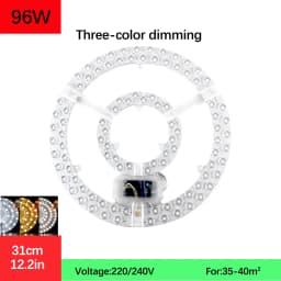 Led Panel Ceiling Light 48W 96W 120W Panel Led Round Replacement Module AC220V-240V Stepless Dimmable Led Module