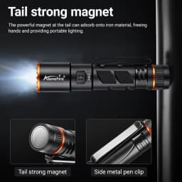 Zoom Mini EDC High Bright LED Pen Flashlight USB Rechargeable Magnet Small Torch Outdoor Camping Hiking Emergency Lighting Light