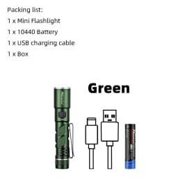 Zoom Mini EDC High Bright LED Pen Flashlight USB Rechargeable Magnet Small Torch Outdoor Camping Hiking Emergency Lighting Light
