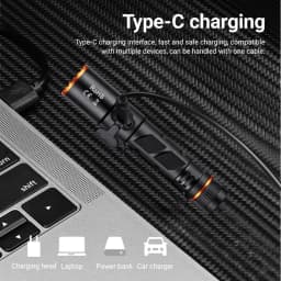 Zoom Mini EDC High Bright LED Pen Flashlight USB Rechargeable Magnet Small Torch Outdoor Camping Hiking Emergency Lighting Light