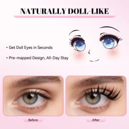 uCoolMe Lashes Fairy Manga Lash Cluster 140 Pcs Long-Lasting Waterproof DIY Beginner Friendly Natural Anime Eyelashes Extension