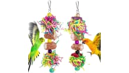 2/3Pcs/lot Bird Parrot Toy Set Colorful Shredder Foraging Assorted Hanging Cage Bird Chewing Rack Toys Pet Parrot Molar Bite Toy