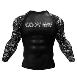 Cody Lundin Tattoo Men's Gym Compression Tshirt Masculine Sublimation Long Sleeve Rashguard BJJ Jiu Jitsu Boxing Jersey Custom