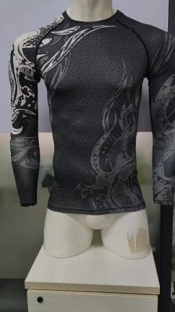 Cody Lundin Tattoo Men's Gym Compression Tshirt Masculine Sublimation Long Sleeve Rashguard BJJ Jiu Jitsu Boxing Jersey Custom