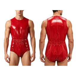 Men Women Waterproof Glossy Bodysuit Leak-proof Washable Diaper Cover Elderly Bedridden Special Needs Adaptive Jumpsuit Swimwear