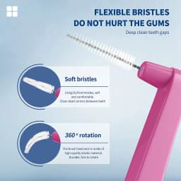 Kingubznis 120pcs Interdental Brush For Dental Orthodontic Clean Between Teeth Cleaning Tools Soft Micro Brushes