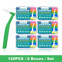 Kingubznis 120pcs Interdental Brush For Dental Orthodontic Clean Between Teeth Cleaning Tools Soft Micro Brushes