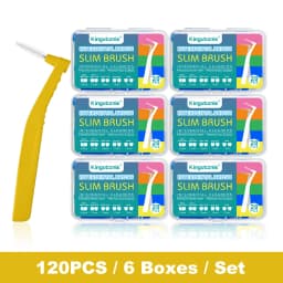 Kingubznis 120pcs Interdental Brush For Dental Orthodontic Clean Between Teeth Cleaning Tools Soft Micro Brushes