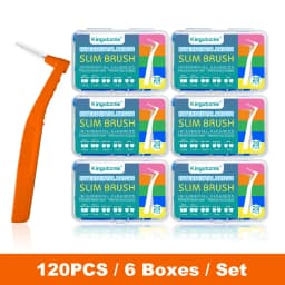Kingubznis 120pcs Interdental Brush For Dental Orthodontic Clean Between Teeth Cleaning Tools Soft Micro Brushes