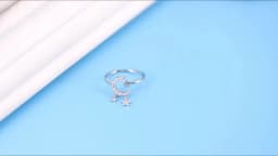 VENTFILLE 925 Silver Moon Tassel Opening Female Fashion Ins Ring