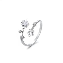 VENTFILLE 925 Silver Moon Tassel Opening Female Fashion Ins Ring