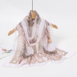 2024 New Print Chiffon Scarf Shawl Women Sunscreen Silk Scarf Turban Long Wrap Beach Travel Outdoor Accessories Trendy Headband