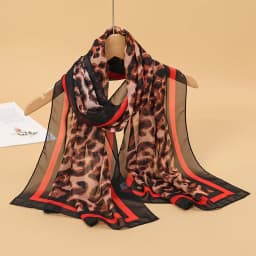 2024 New Print Chiffon Scarf Shawl Women Sunscreen Silk Scarf Turban Long Wrap Beach Travel Outdoor Accessories Trendy Headband