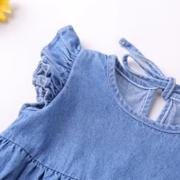 Baby Girls Rompers Toddler Ruffles Romper Cotton Denim Fly Sleeveless Summer Bodysuit Sunsuit Outfits Newborn Infant Jumpsuit