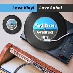 LP Vinyl Record Cleaner Clamp Vinyl Record Label Saver Protector Waterproof  Clean Tool With Handle Use For 7-12 Inch EPs LPs