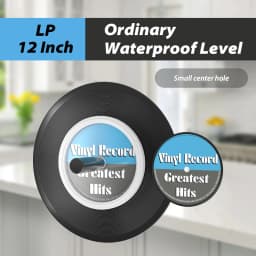 LP Vinyl Record Cleaner Clamp Vinyl Record Label Saver Protector Waterproof  Clean Tool With Handle Use For 7-12 Inch EPs LPs