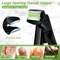 Heany Duty Large Opening Nail Clippers for Seniors Pregnant with Lock Buckle Angled Curve Toenail Clippers for Thick Nails Tool