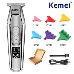 Kemei Hair Clipper KM-5027 Or Blade Trimmer for Men Adjustable Speed LED Digital Hair Clipper Carving Clippers Electric Razor
