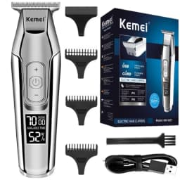 Kemei Hair Clipper KM-5027 Or Blade Trimmer for Men Adjustable Speed LED Digital Hair Clipper Carving Clippers Electric Razor
