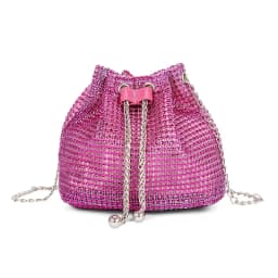 Sparkling Rhinestone Embellished Drawstring Crossbody Bag, Multi-Functional Bucket Purse, Formal Handbag for Women Daily Commute
