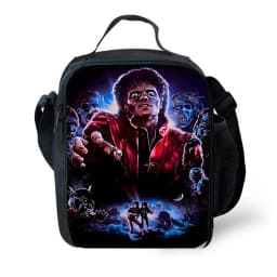 Child School Cool Popular Singers Michaels Jackson Backpack with Lunch Bags ,Pencil Bags ,School Bags for Boys Girls Best Gift
