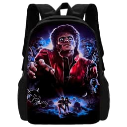 Child School Cool Popular Singers Michaels Jackson Backpack with Lunch Bags ,Pencil Bags ,School Bags for Boys Girls Best Gift