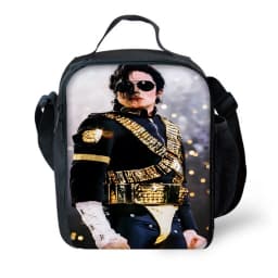 Child School Cool Popular Singers Michaels Jackson Backpack with Lunch Bags ,Pencil Bags ,School Bags for Boys Girls Best Gift