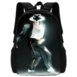 Child School Cool Popular Singers Michaels Jackson Backpack with Lunch Bags ,Pencil Bags ,School Bags for Boys Girls Best Gift