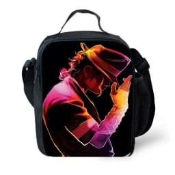 Child School Cool Popular Singers Michaels Jackson Backpack with Lunch Bags ,Pencil Bags ,School Bags for Boys Girls Best Gift