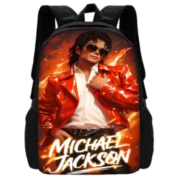 Child School Cool Popular Singers Michaels Jackson Backpack with Lunch Bags ,Pencil Bags ,School Bags for Boys Girls Best Gift