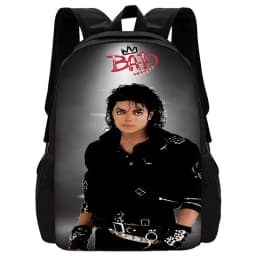 Child School Cool Popular Singers Michaels Jackson Backpack with Lunch Bags ,Pencil Bags ,School Bags for Boys Girls Best Gift